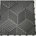 3D garage floor tile in Dark Grey, cube-relief surface